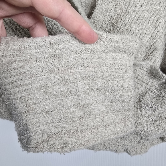 Free People Women's Sensual Faux Wrap Gray Sweater Oversized Long Sleeve XS Cozy - Picture 9 of 13